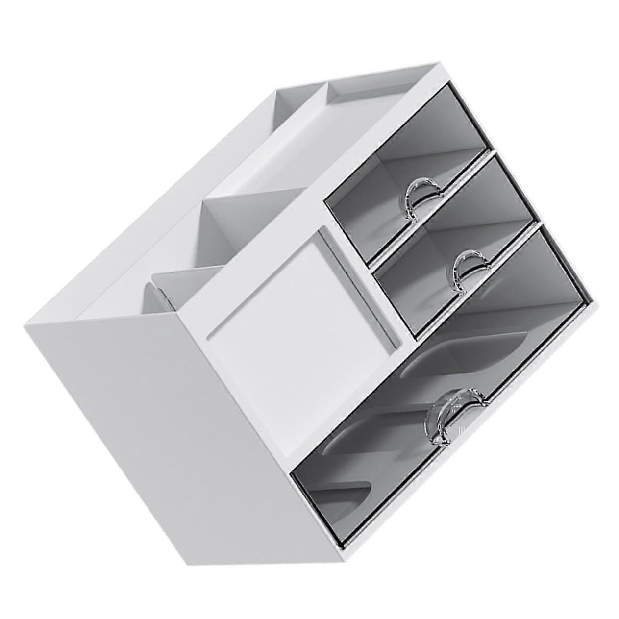 MultiDrawer Desk Organizer Transparent SpaceSaving Desktop Storage Case For Stationery Cosmetics Sundries Office Study