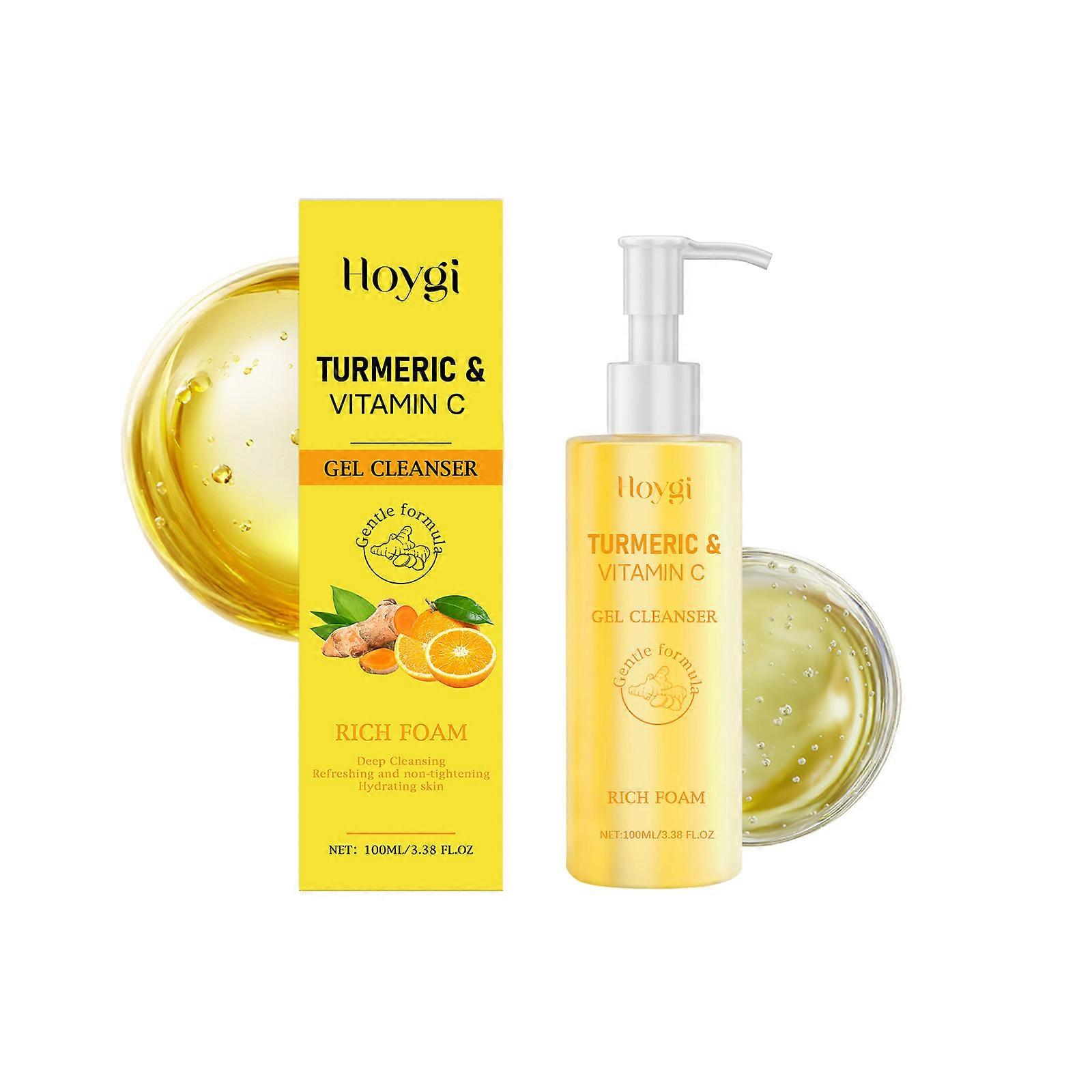 Hoygi Turmeric Facial Cleanser Is Refreshing, Moisturizing, Hydrating, Nourishing, Skin-Friendly, Delicate And Gentle, Protecting And Cleansing The Fa
