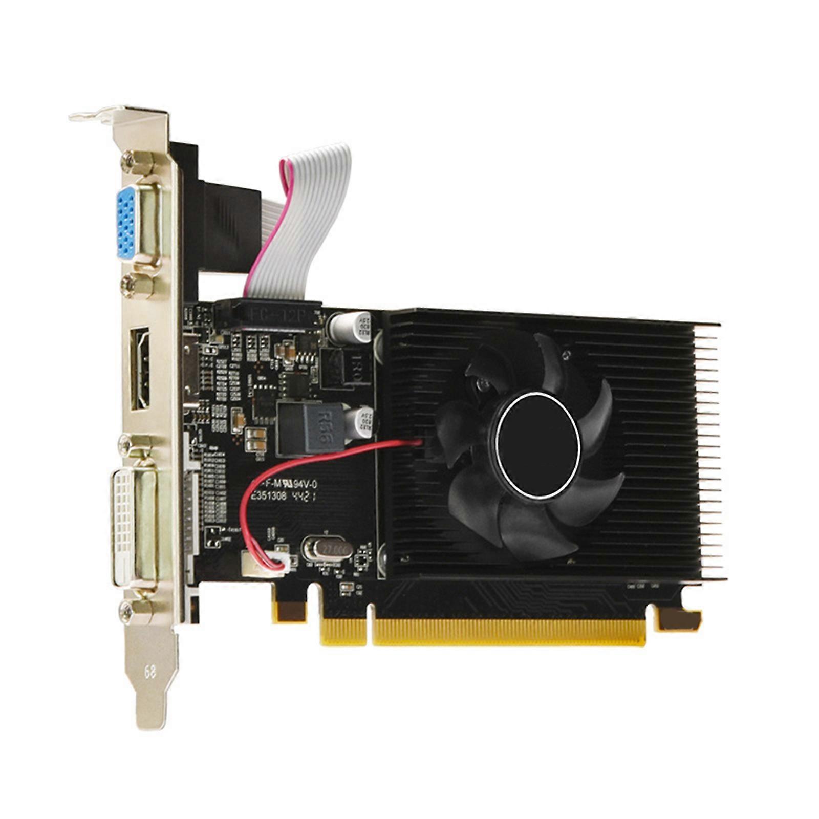 2GB DDR3 64Bit matalaprofiilinen näytönohjain, PCIe-näytönohjain jäähdytystuulettimella, monivärinen pöytätietokoneille, toimistokäyttöön