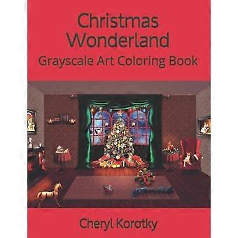 Livro de colorir em tons de cinza do Natal Encantado - Cheryl Korotky