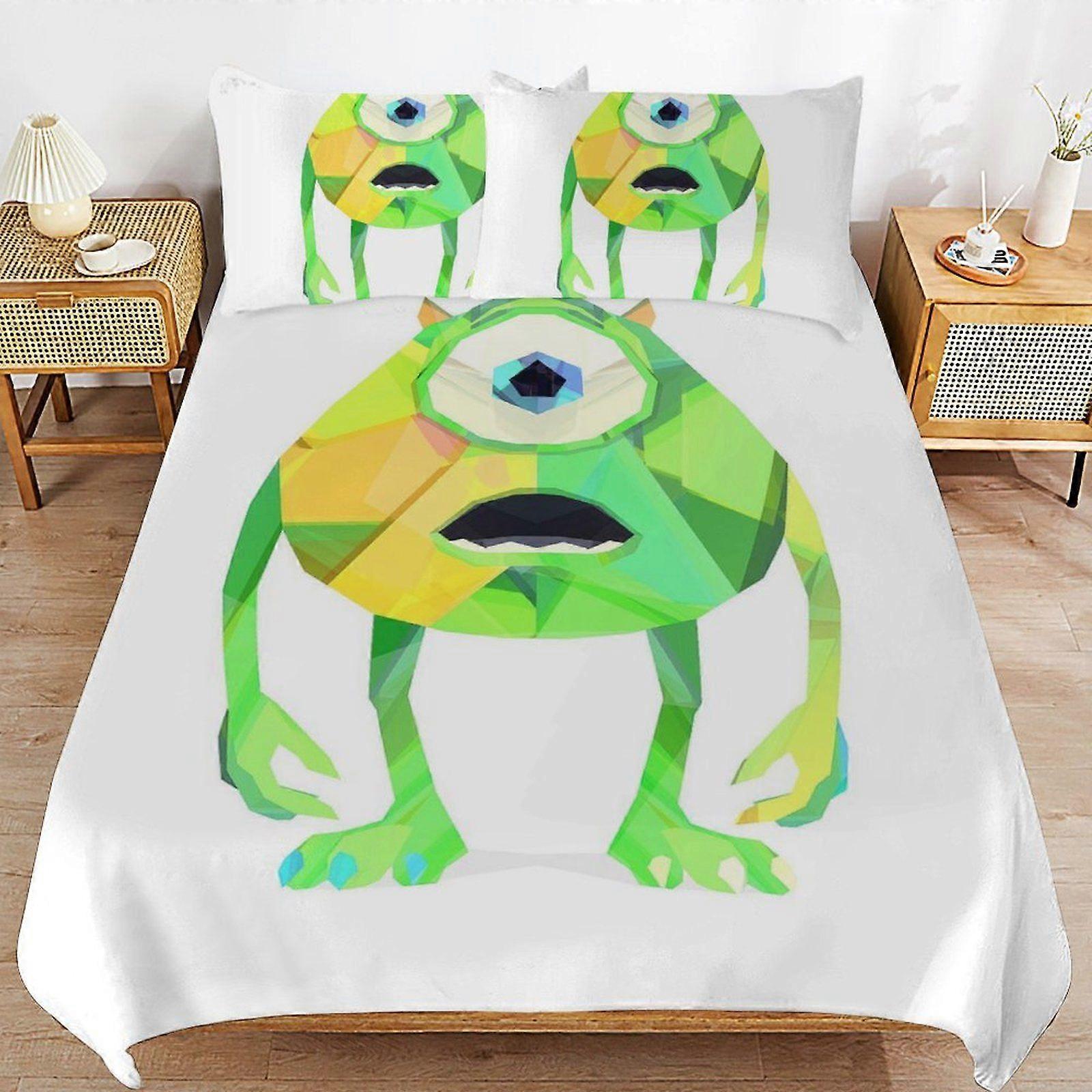 o135 Monsters, Inc Perfect Sleep Upgrade Clean Threaded Surface Soft Handling Duvet Cover Sets Comfort Setup d135