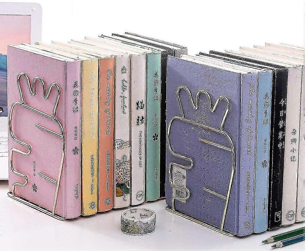 Ddyyhe Creative Minimalist Style Bookends Métal Réglable Book Stand Book Stand Bibliothèque Bureau B