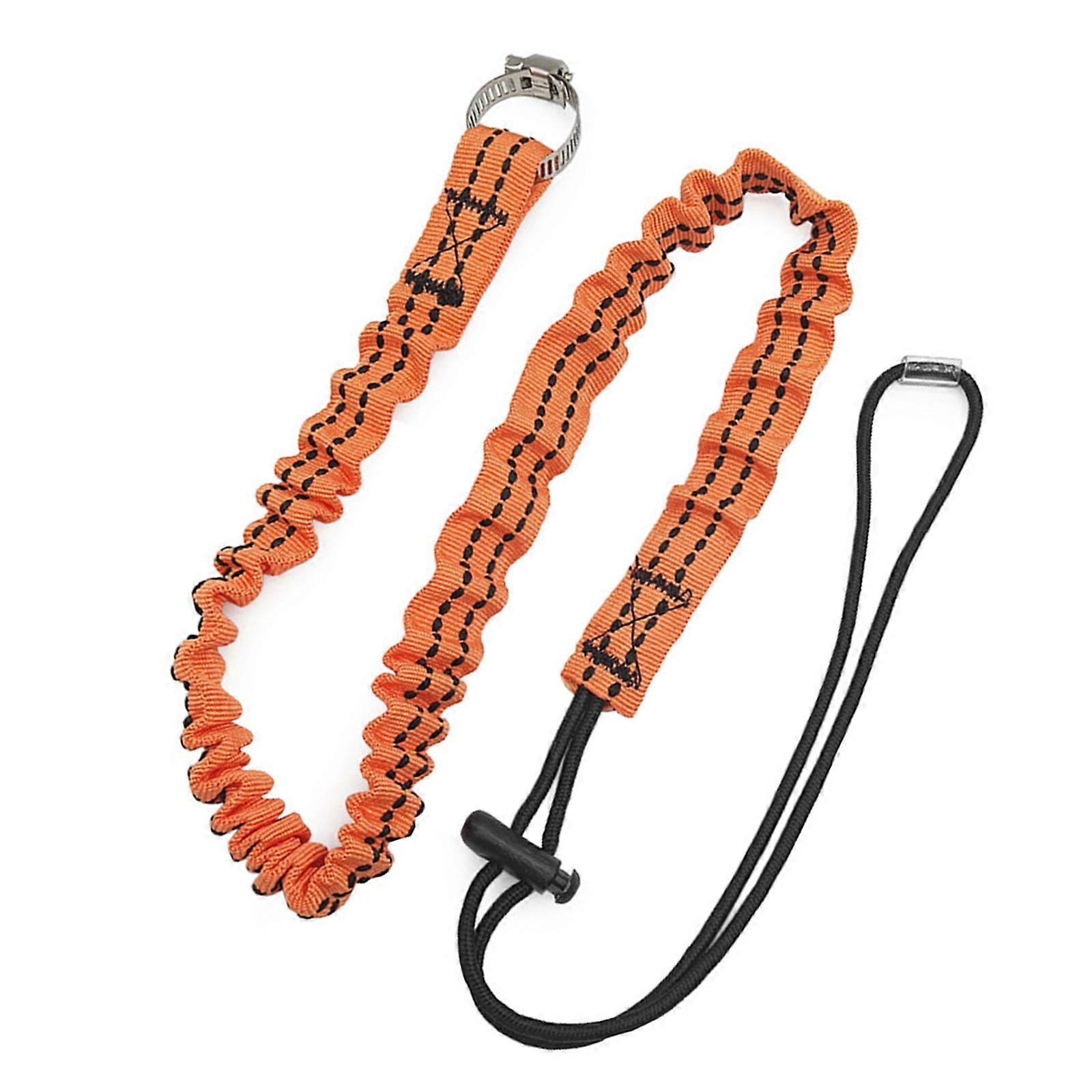 Thicken Bungee Tethers Tool Lanyard With Fixed Hose Clamps Anti-Falling Safety Rope Enduring Tool Lanyard Enduring Multicolor