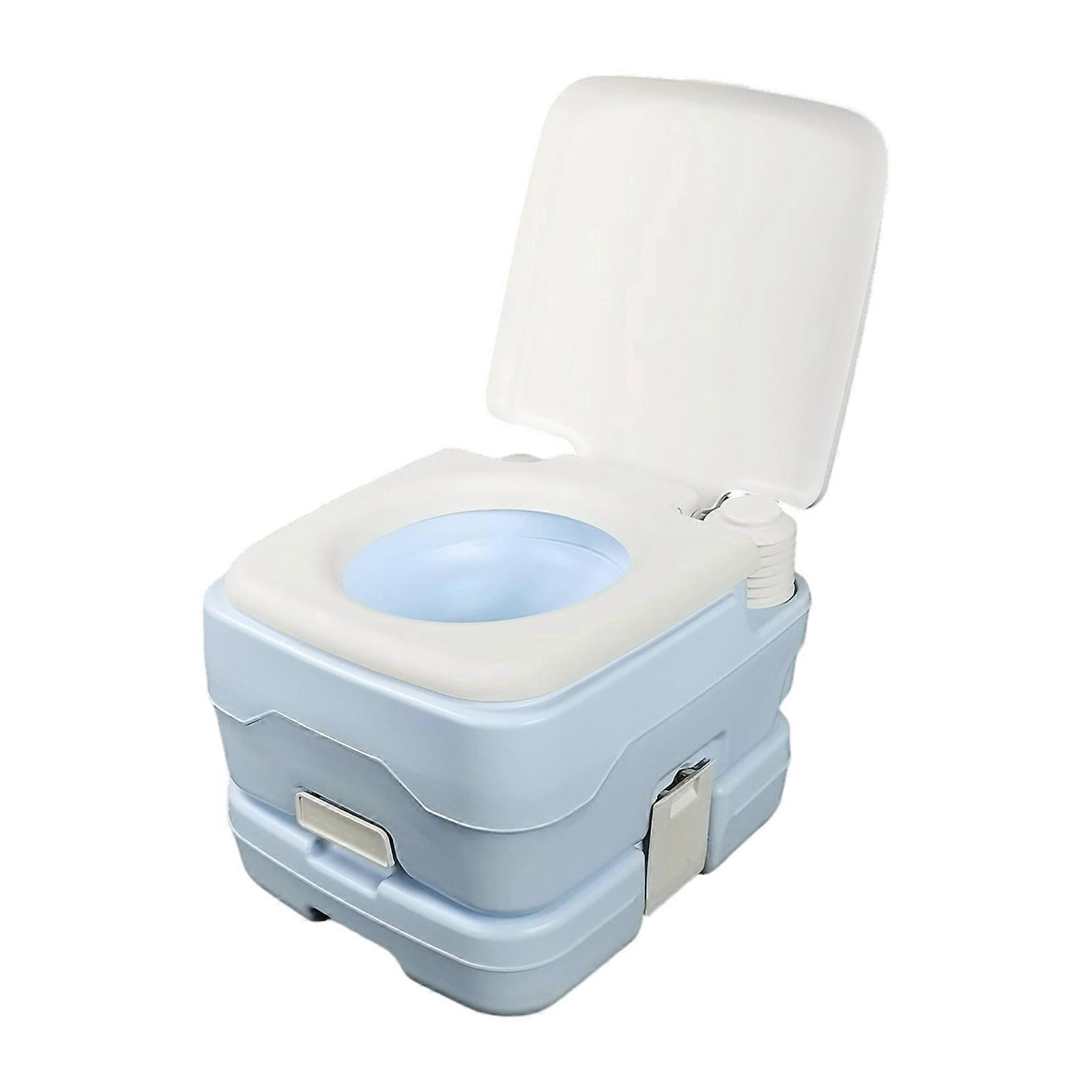 Dense Travel Toilet For Boats Campers 10L Capacity Handle Efficient TERM Shape Wash Denial Leakage Permanent PRESENTATION Substance  White