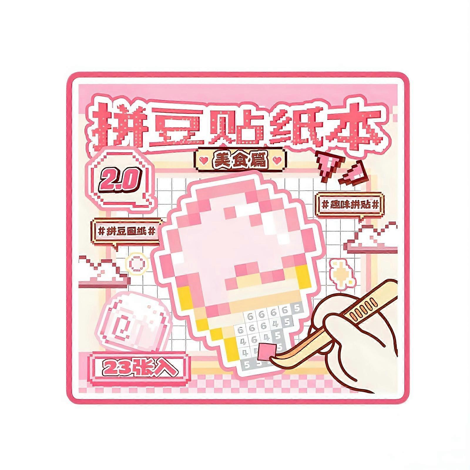 Animal Puzzle Theme Sticker Twin Coil Binding Color Coded Animal Puzzle Sticker Book for Scrapbooking Memory Book Phone Multicolor