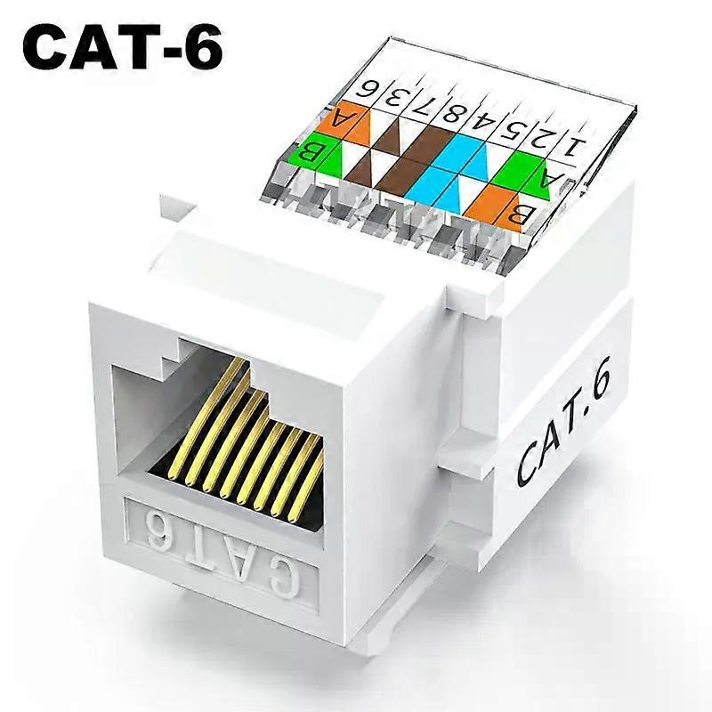 Cat6 RJ45 Tool-Less Keystone Ethernet Module Female Jack Clip UTP Network Punch Down Connector Wall Adapter Coupler socket