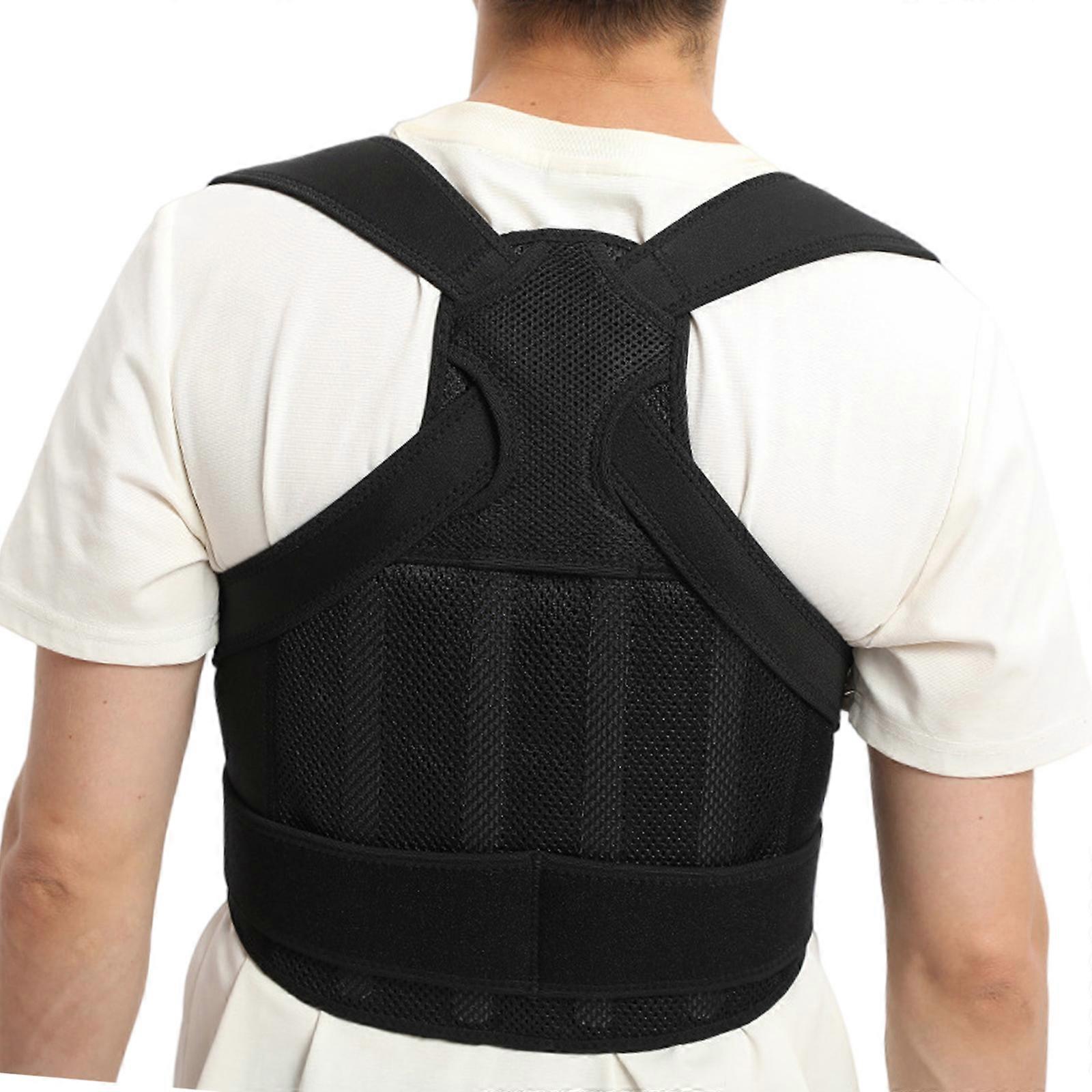 Pose Correction Belt Thick Fleece Lining Stabilizing Fiber Structure Adjustable Shoulder StrapsComfortable  XL