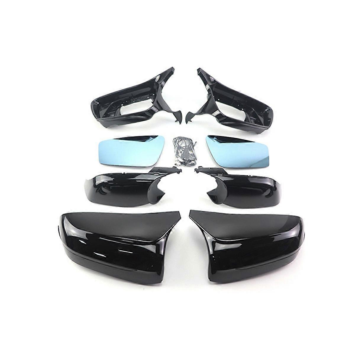 Glossy Black Style Side Mirror Cover Caps W/Lamp for 5 6 7 Series F10 F11 F07 F06 F12 F13 F01 F02 F0