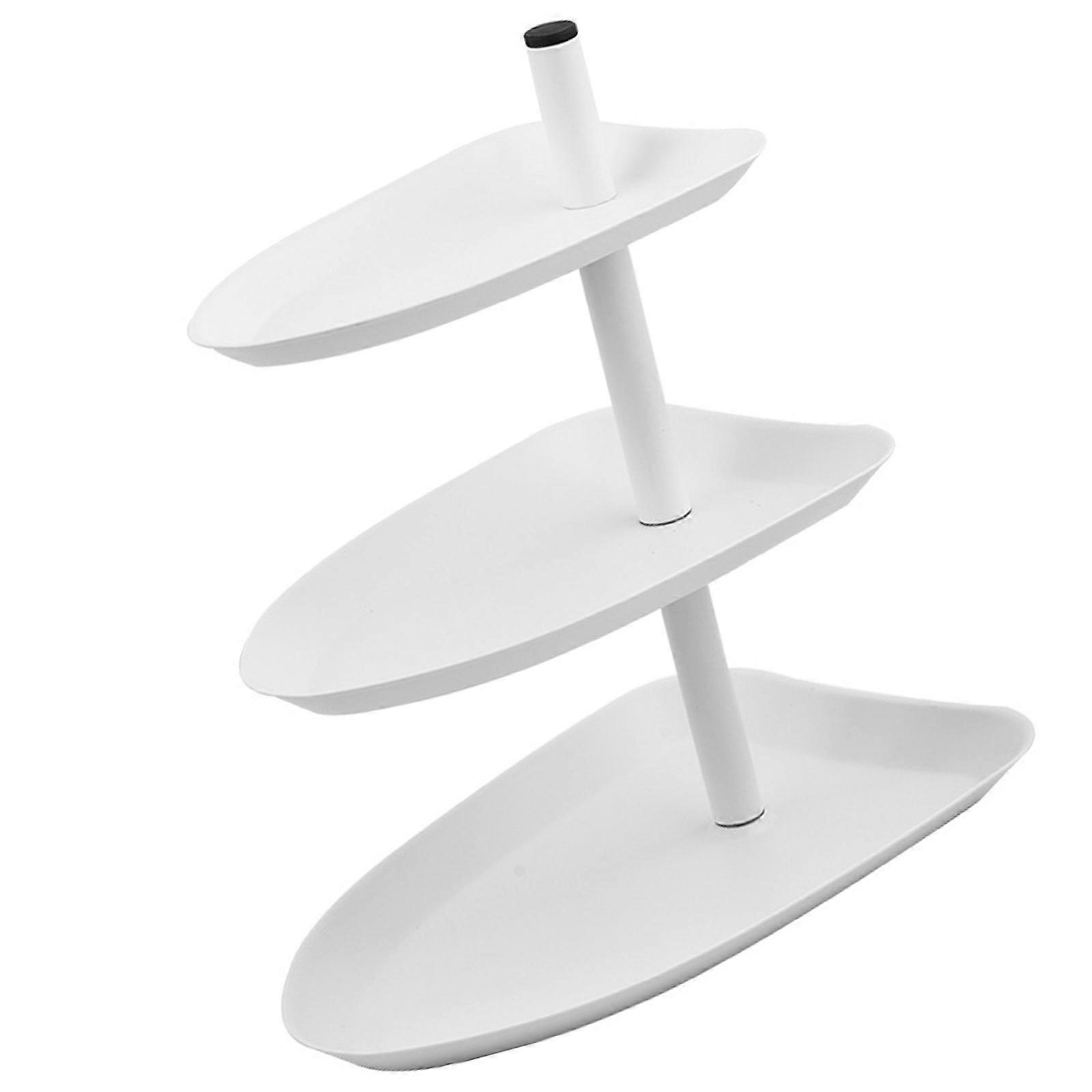 Elegant Cake and Snacks Organizers Display Rack Multilayer Serving Tray Suitable for Parties and Weddings Easy to Clean  White