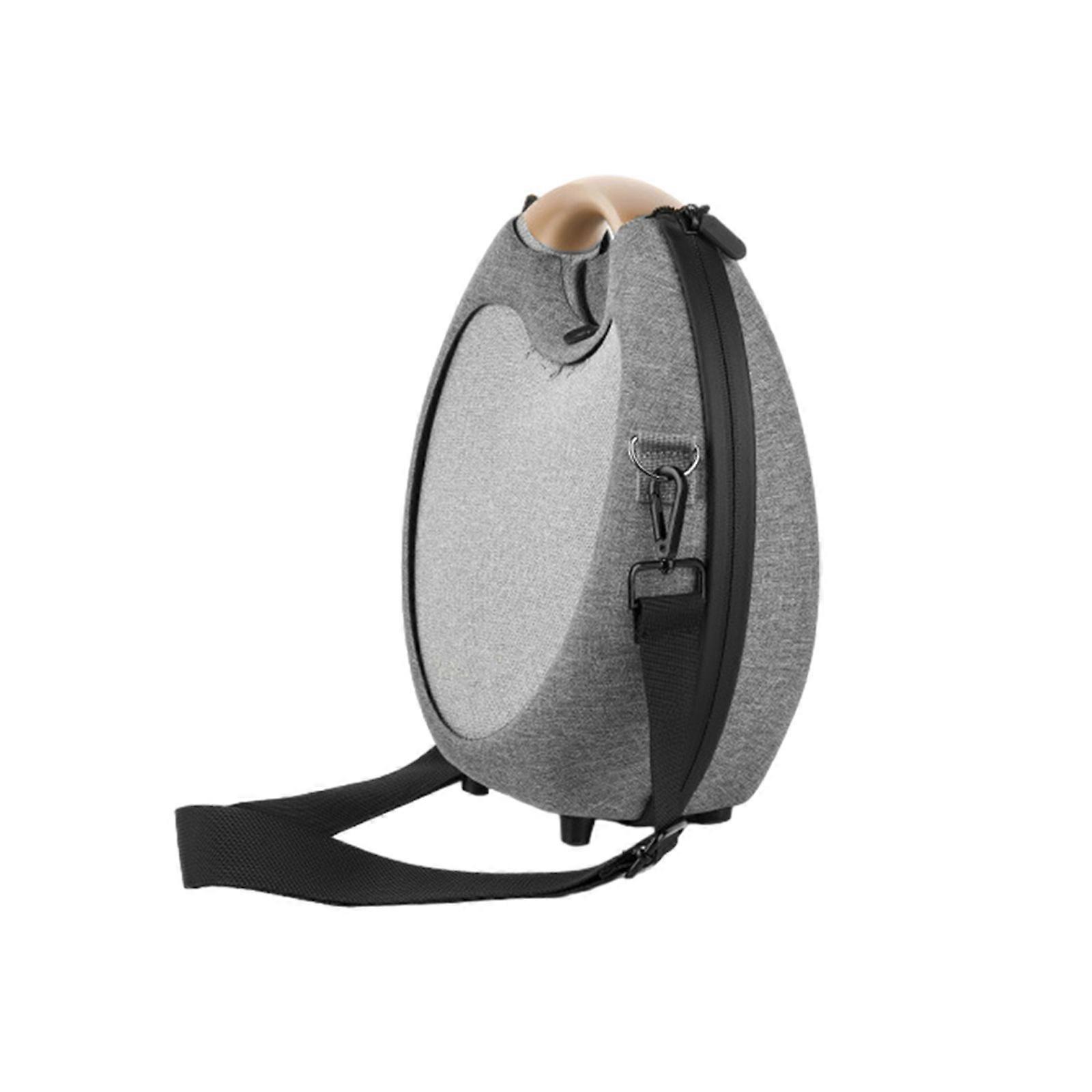 حقيبة حمل حقيبة محمولة حقيبة سفر للاستوديو 6 حقيبة مكبر صوت لاسلكية منزلية محمولة مع أشرطة قابلة للتعديل رمادي