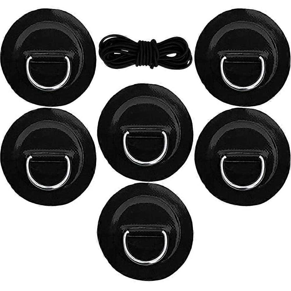 1 Set Bungee Deck Rigging Kit Surfboard Cord D Rings Kayak D Ring Pads Bungee Rope Kit
