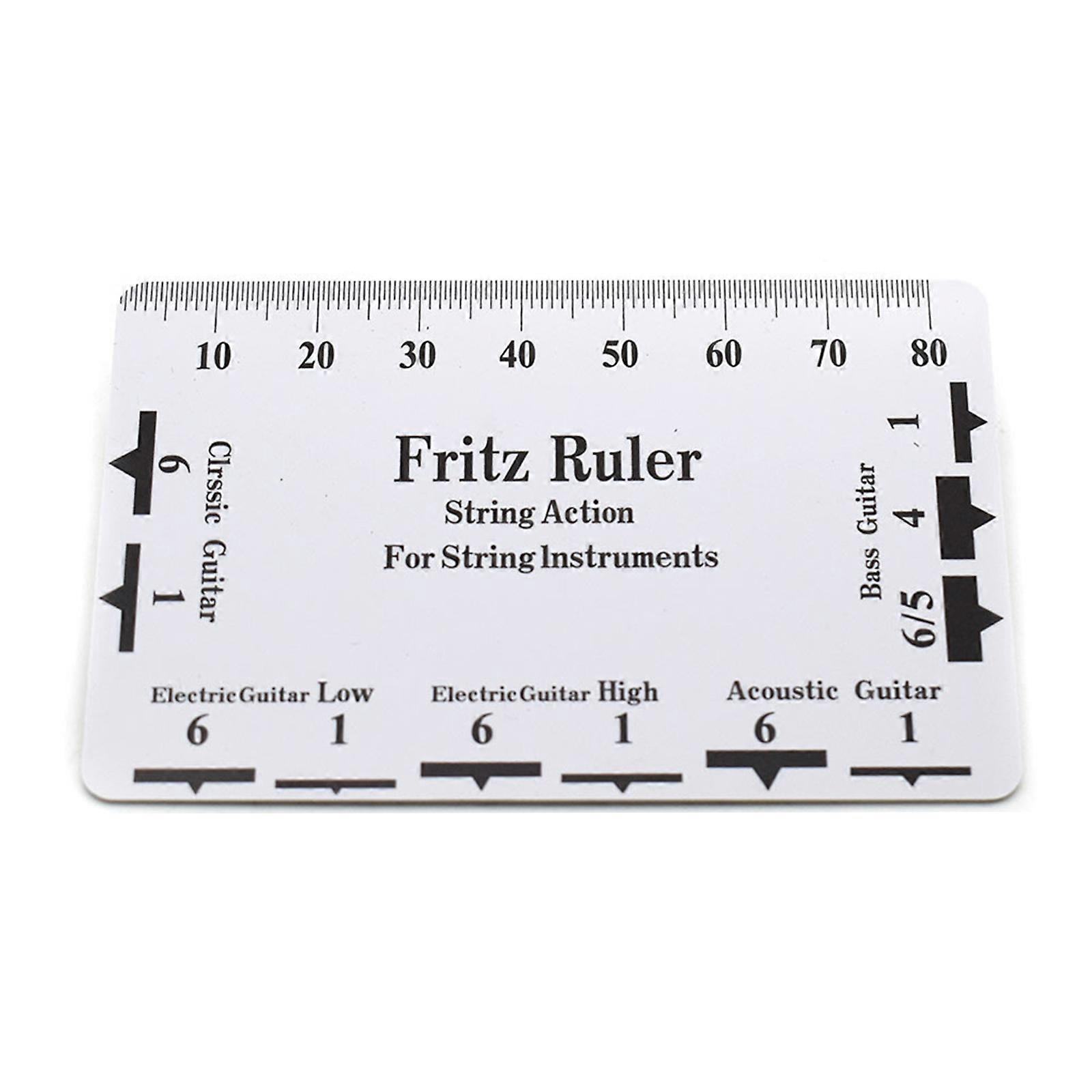 Gitarrinställningar Mätare Luthier Reparationsverktyg Bas Mätverktyg Gitarrsträngmekanism Linjal Gitarrstränghöjdsmätare Flerfärgad