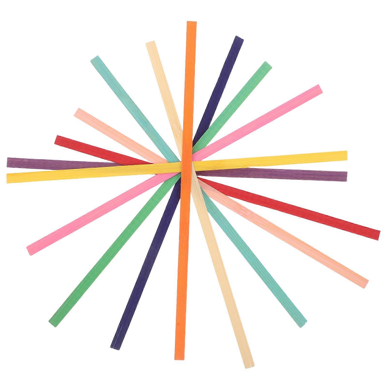 Bamboo Basket Supplies Flat Bamboo Strips for DIY Craft Projects 150Pcs