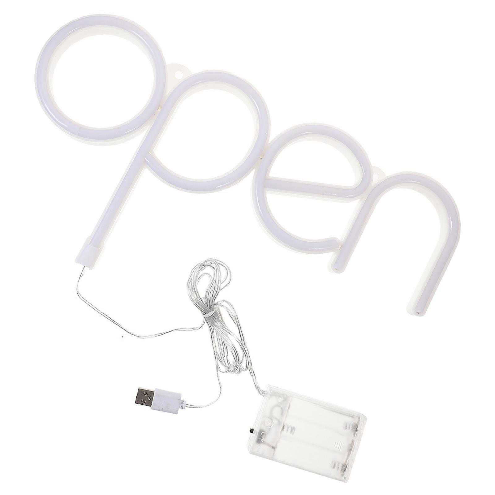 Large Neon Open Sign For Home Decor Rectangular Shape PVC Material 1Pcs