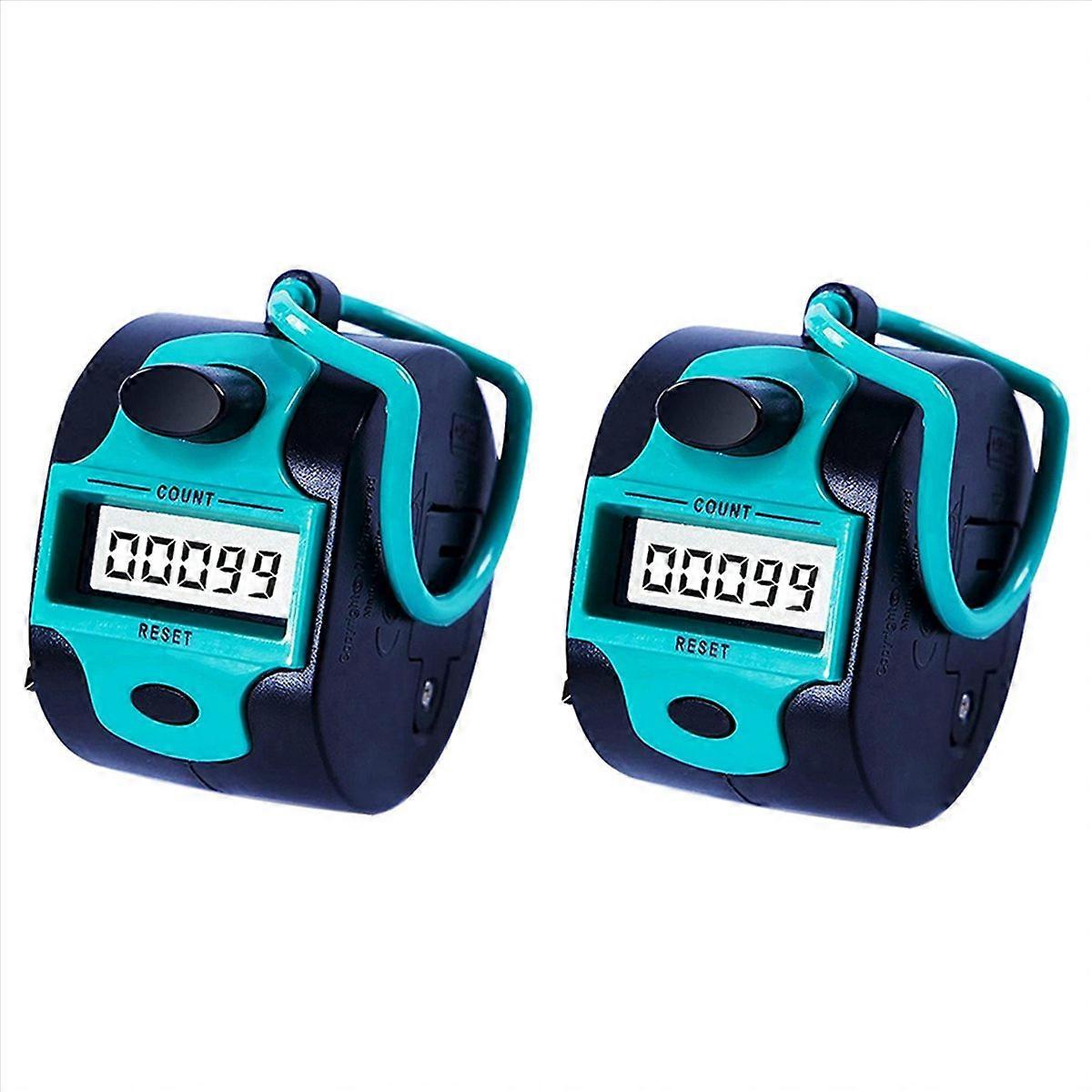 2X Counter Electronic Clicker Manual Digital Counter Finger Ring Mechanical Handheld Counter for Row