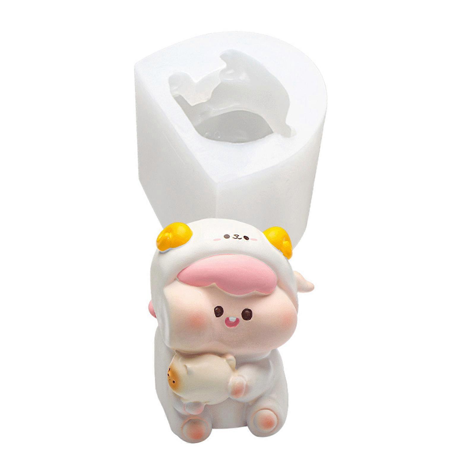 Silicone Crafts Mold Reusable Casting Epoxy Molds 3D Candle Making Cylinder Mold Silicone DIY 3D Handicrafts Resin Molds Multicolor