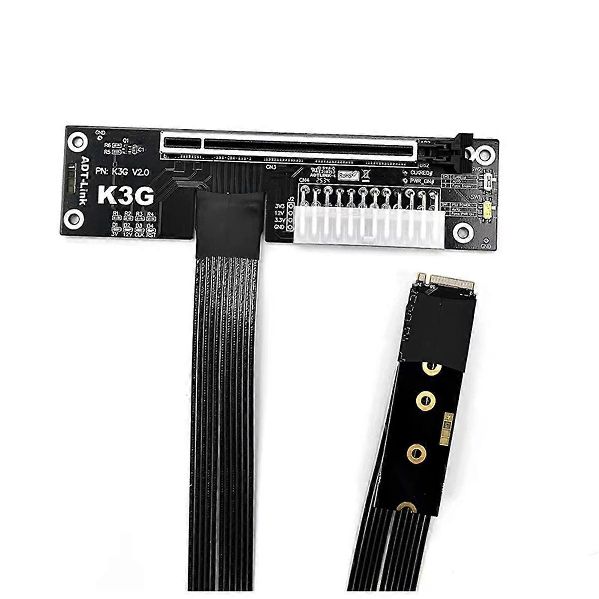 M.2 NVMe to PCI-E 5.0 X16 EGPU Adapter Cable ITX/ Laptop Graphics Card External Docking Station K43