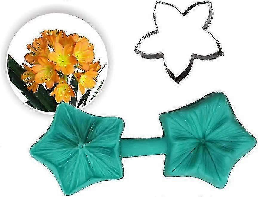 2025 ART KITCHENWARE Sugar Paste Flower Veiner and Stainless Steel Cutters Set Petunia Veining Molds Fondant Cutter Cake Decorating Tools for Bakery (