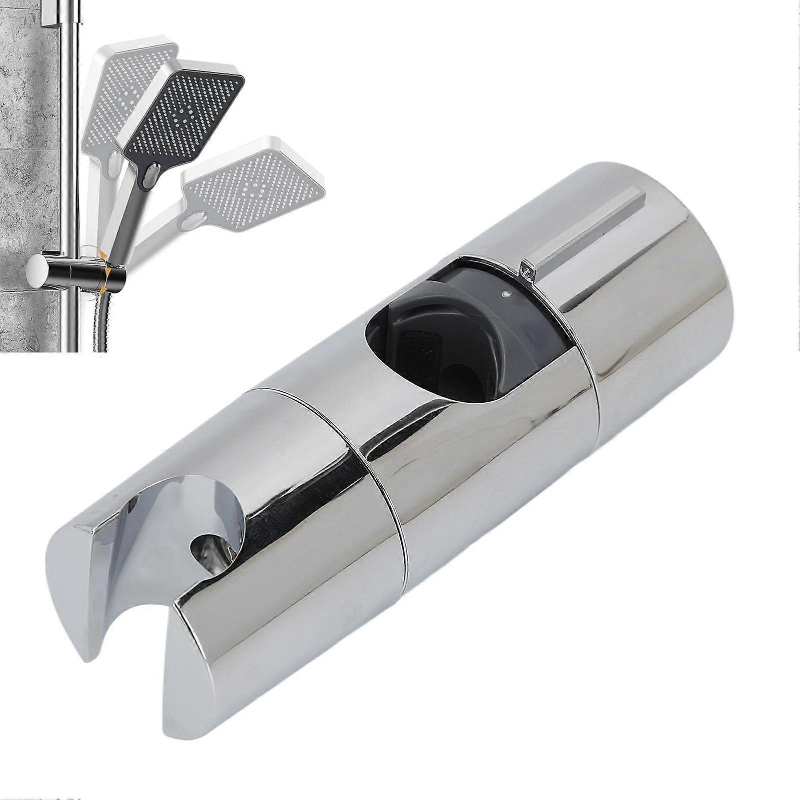 Adjustable Shower Head Holder Fits 19–25mm Slide Bar with Easy Angle Adjustment for Handheld Bracket