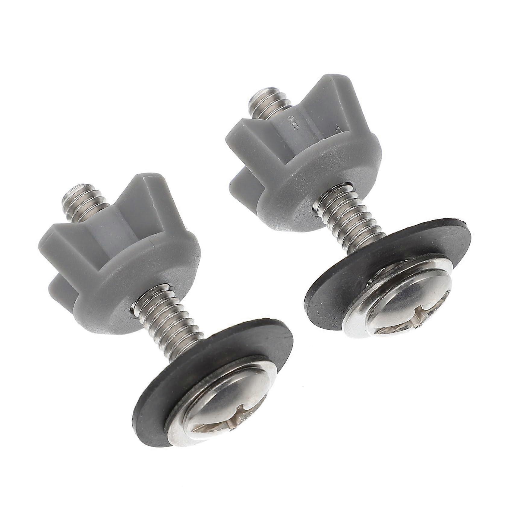 2 Pack Toilet Seat Hinge Screws Bolts Iron and ABS Fixing Kit for Secure Installation and Replacement