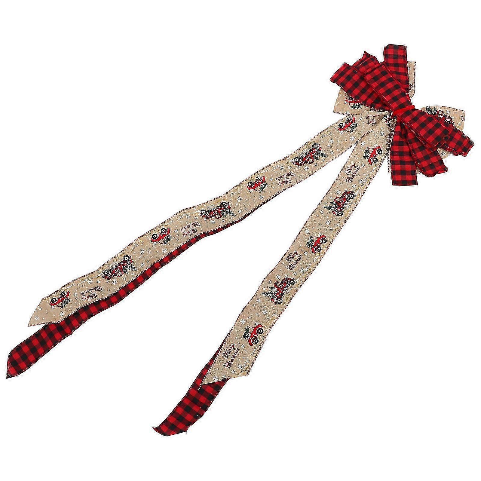 1pc Large Christmas Tree Topper Bow Decorative Bows for Holiday Tree Topper