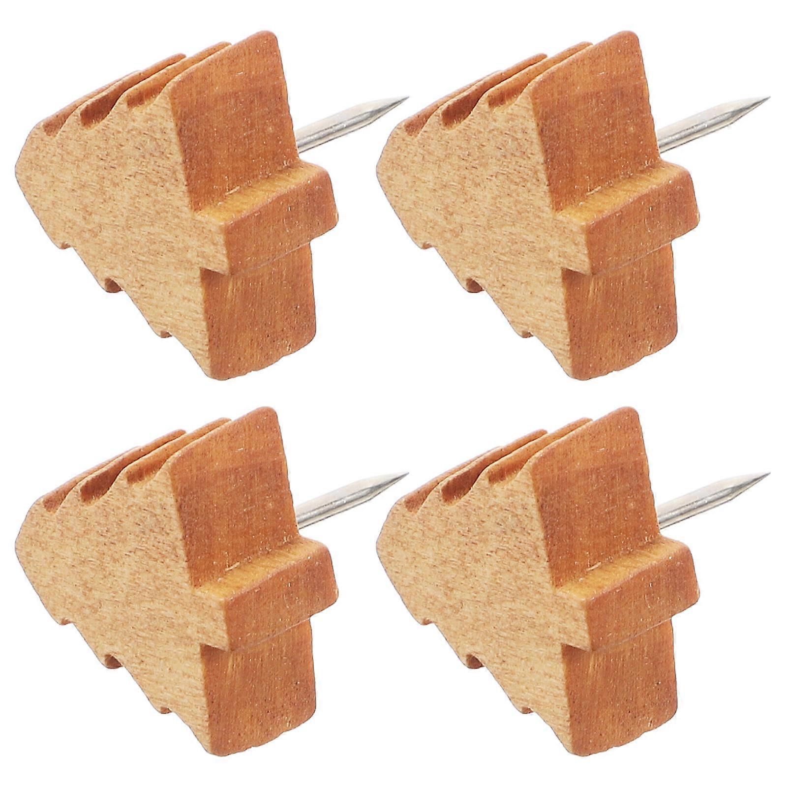Pine Tree Push Pins Wood Decorative Push Pins for Bulletin Board 25Pcs
