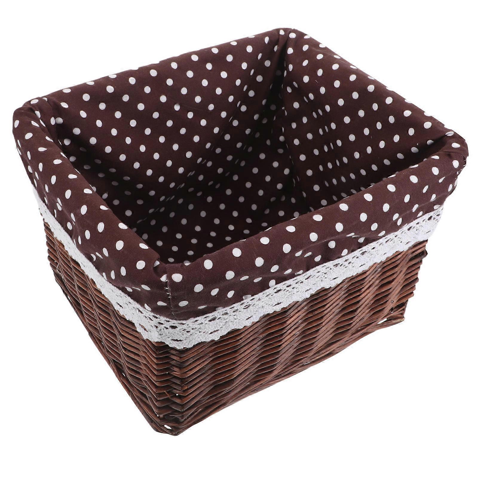 Multi Wicker Storage Basket Handwoven Laundry Hamper for Household Use