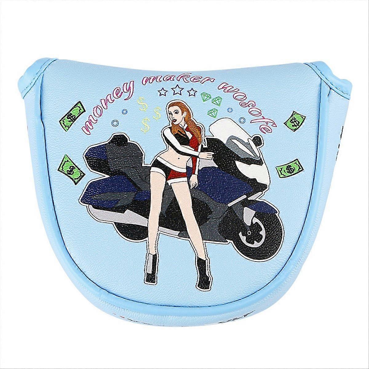 Golf Putter Mallet Covers Club Protector PU Mallet Putter Headcover,B