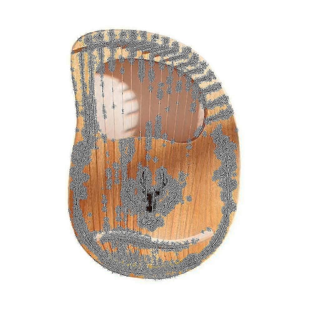 wooden lyre harp 16 strings mahogany portable musical instrument