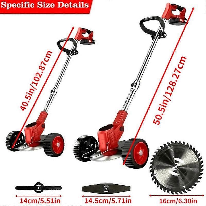3-in-1Weed Wacker&Trimmer&Edger,21V 4Ah Electric Cordless String Trimmer with Large Capacity Batteries 1500MAH Fast Charger,Lightweight Doub