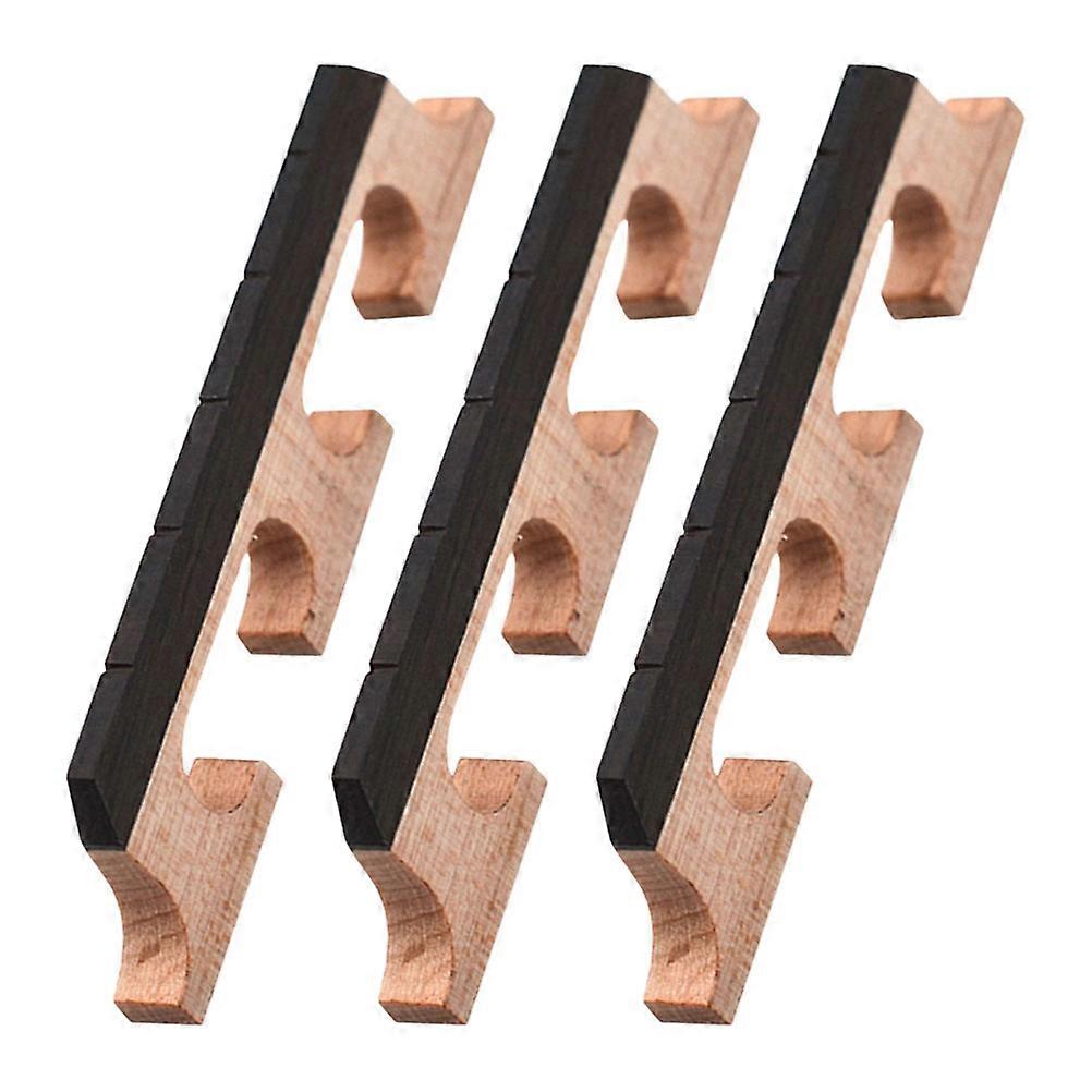 5 String Bridge Parts Wood Banjo Bridge For Banjo Ukulele Musical Performance Instrument Performance Improvement 3Pcs