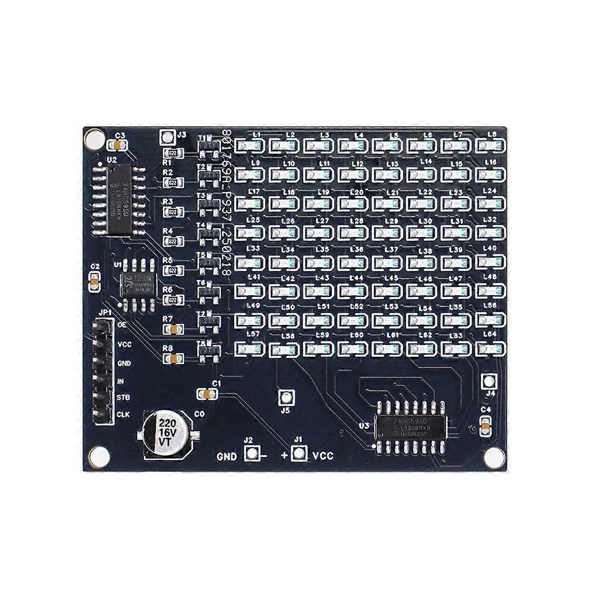 DIY Electronic Kit 64 SMD LED Patch Matrix Advertising Screen Number Display Soldering Project Practice Kit