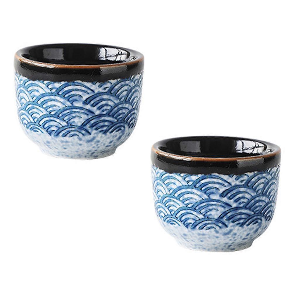 Japanese Style Sake Cups Set For Home Use Featuring Assorted Color With Beverage Container Function 2Pcs