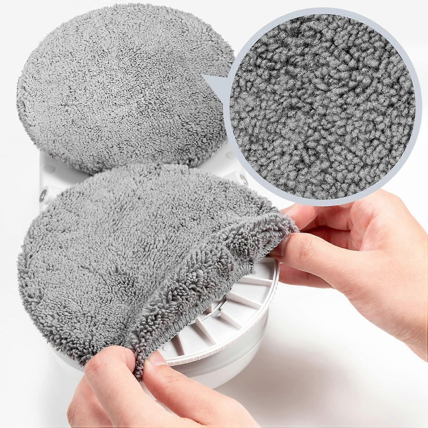 Tosima-tilbehør til vindusvaskrobot, vaskbar og gjenbrukbar rengjøringsklut til W2/W3 vindusvasker, 12 deler (6 grupper)