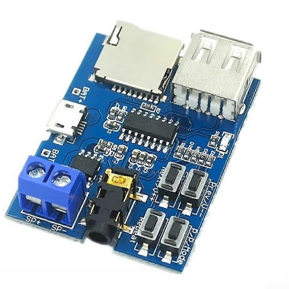 Audio Playback Module With Red LED Indicator, Compatible With U Disk And TF Card Storage