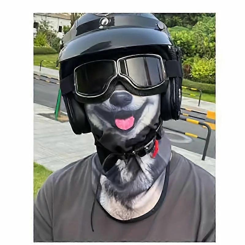 Breathable 3D Cat Design Full Face & Neck Sun Protection Mask Quick-Dry Polyester Helmet Liner Wearing Cat Pattern