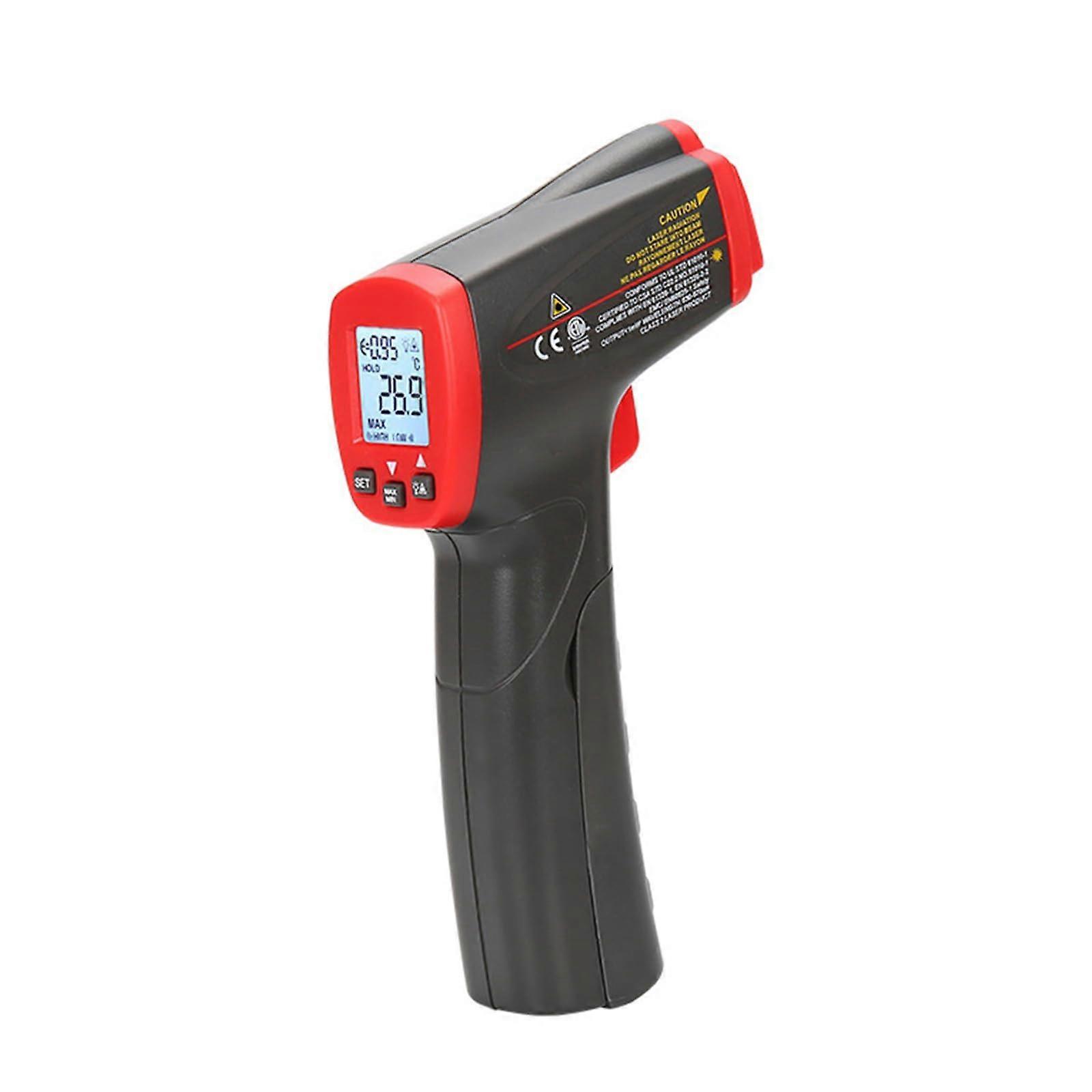 Infrared Thermometer with Adjustable Emissivity,  Precision IR Temperature Gun for HVAC and Automotive