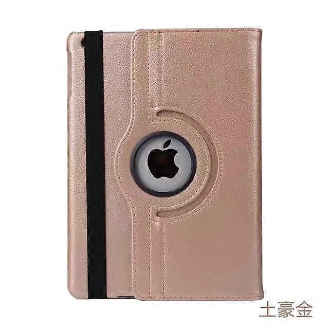 Case For Ipad Pro 12.9 2017/2015 Gold Lychee Texture Rotating Leather