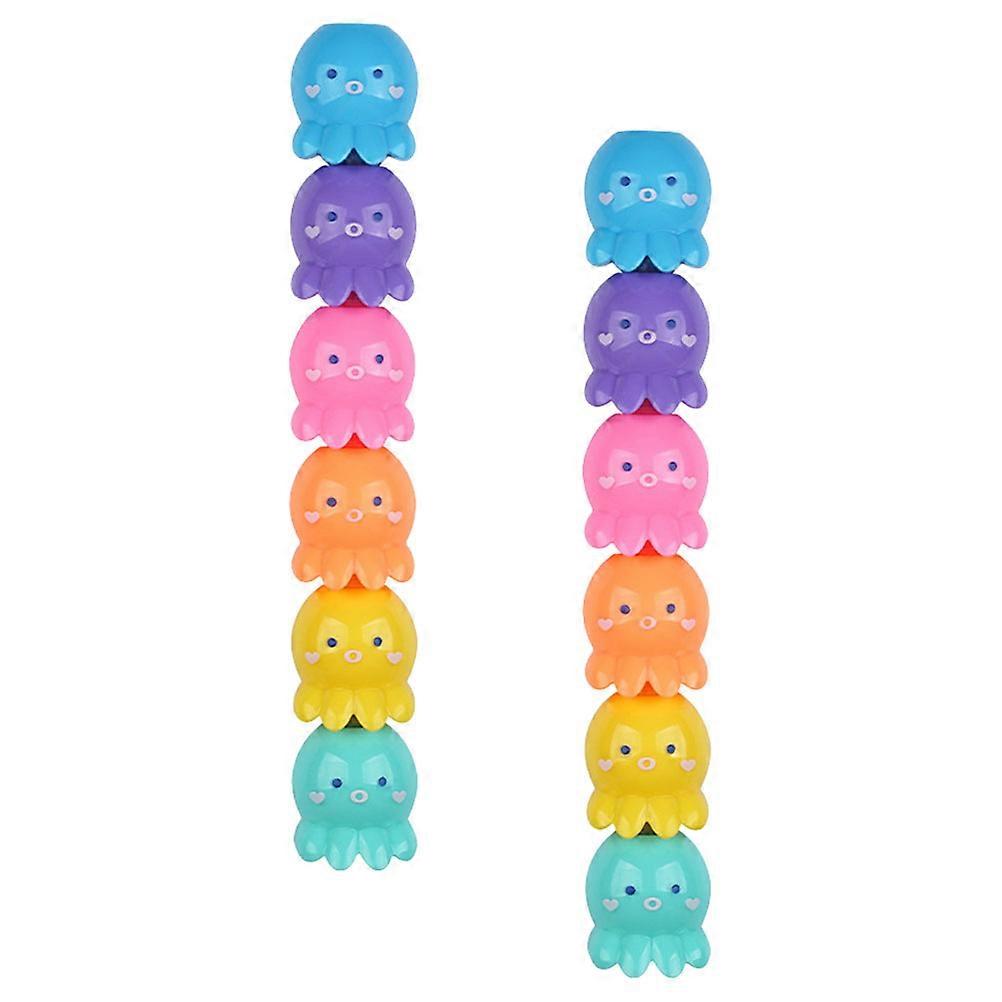 Assorted Color Octopus Highlighters for Students 2Sets Fluorescent Markers