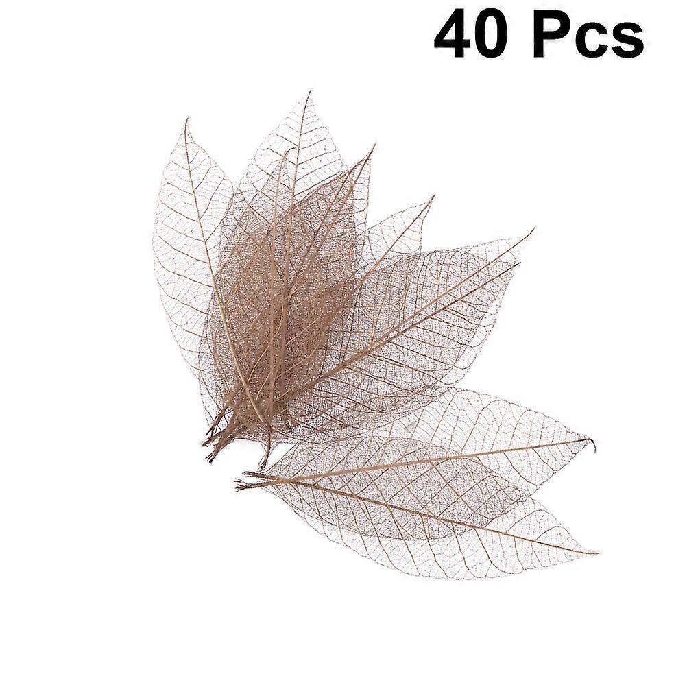 Artificial Leaves Rubber Tree Leaves Specimen for Decoration 40Pcs Pack