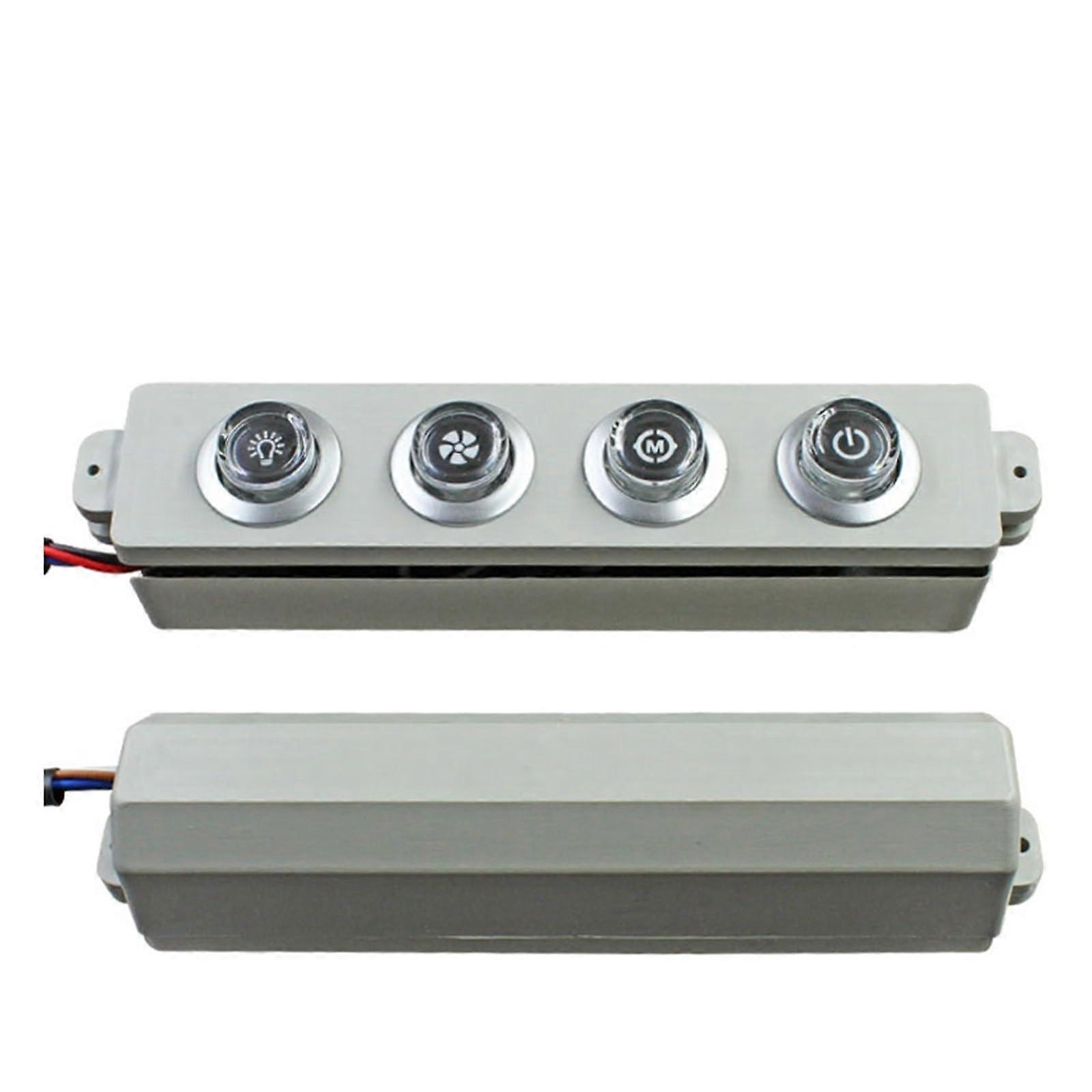 Range Hood Control Panel with Touch Control, Timer and Indicator Lights, 4 Button Switch Board
