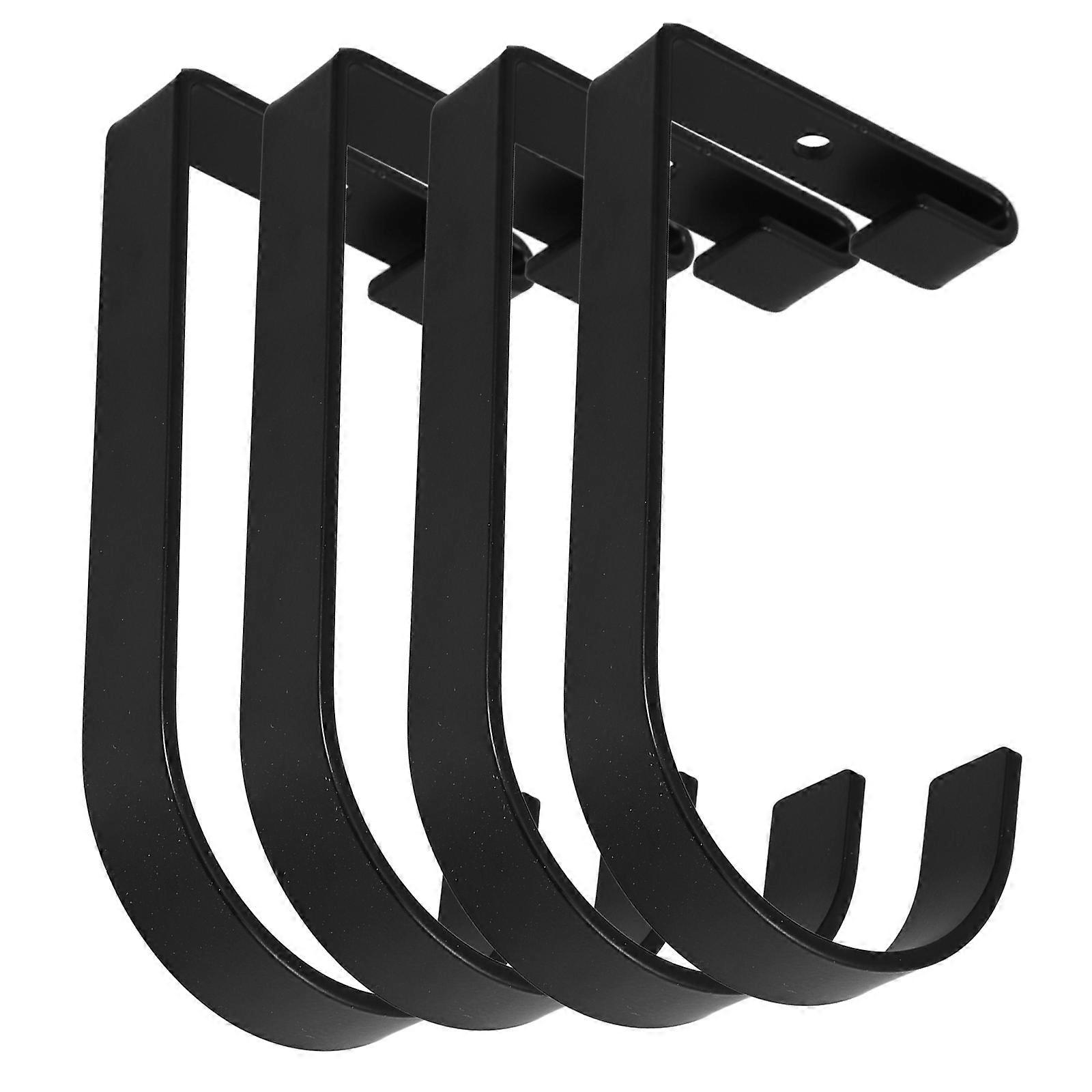 Black Storage Add on Storage Hook for Wall Shelving Rack 4Pcs Heavy Duty Hooks