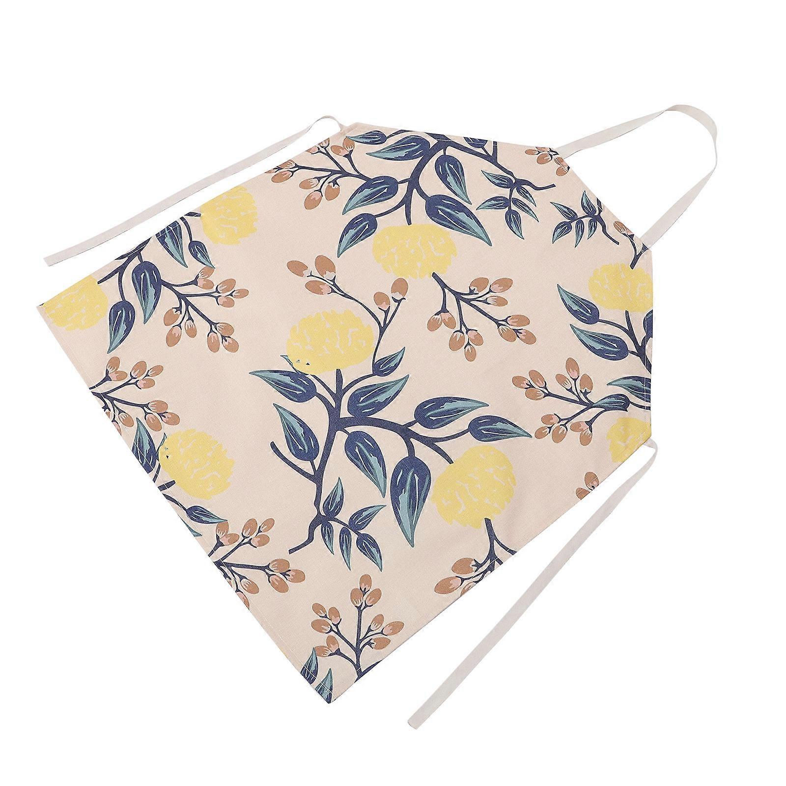 Cooking Apron For Artists Home Use Beautiful Pattern Oil-proof Adjustable Neck Strap 2Pcs