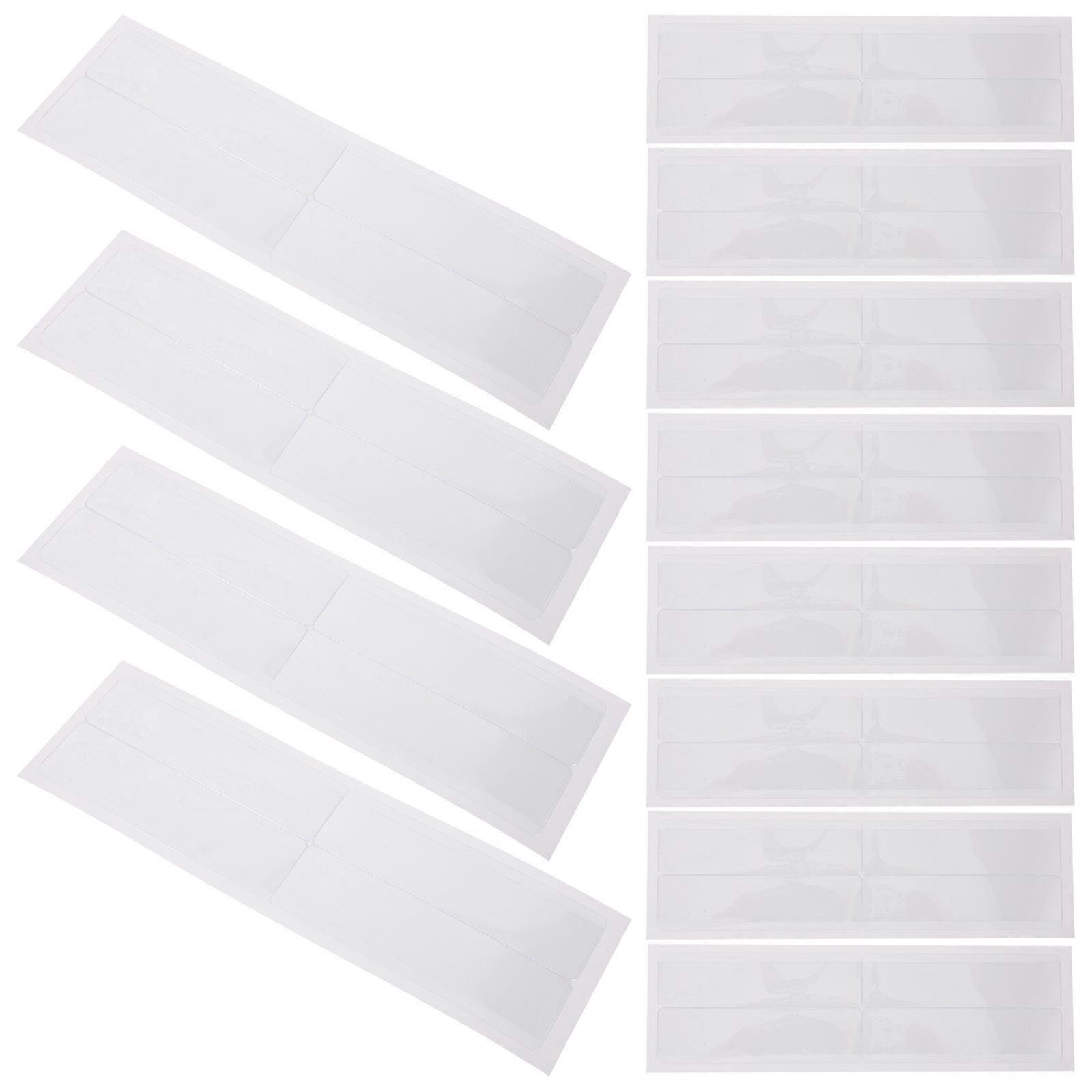 Transparent Label Holders for Storage 2Sets Self Adhesive Plastic Pockets