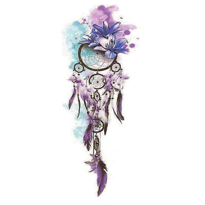 5pcs Waterproof Temporary Tattoos Dream Catcher HandPainted Design for Arm Back Neck Collarbone