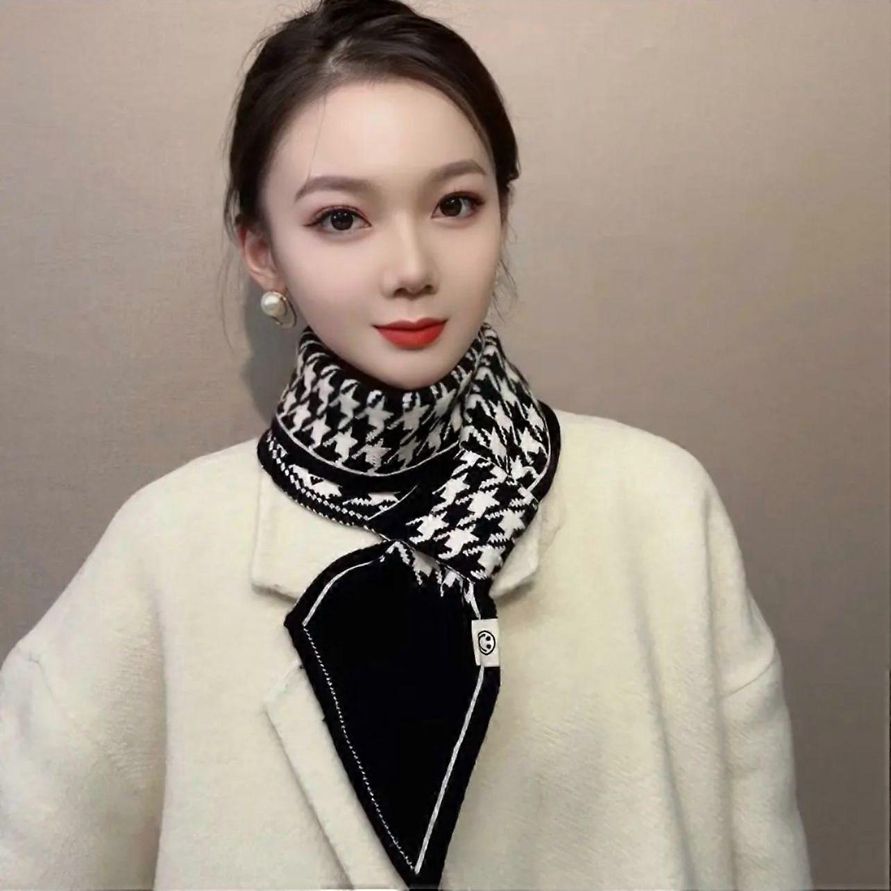 High-quality women's neck scarf for winter, versatile, thick and warm