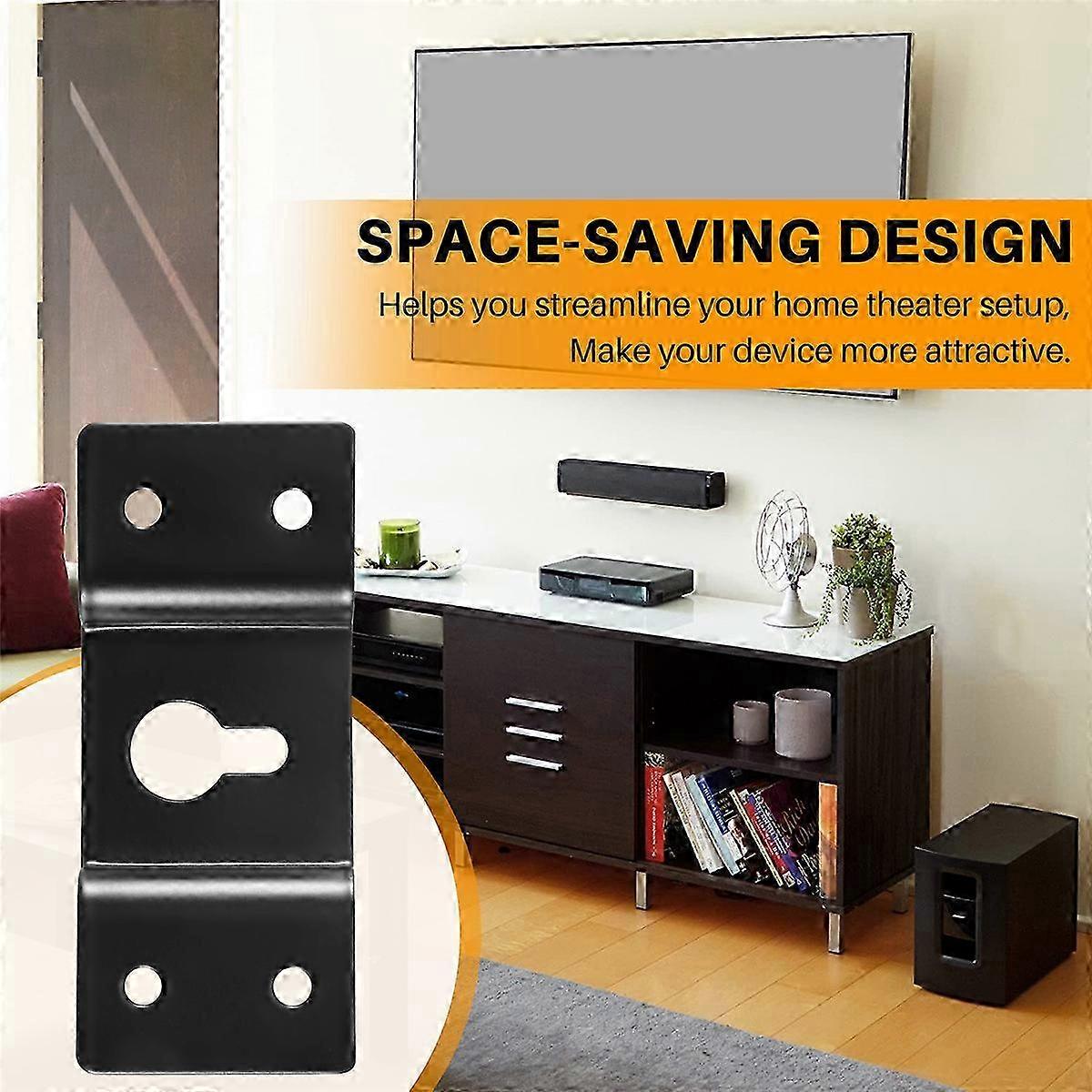 DIY Audio Sound Box Speaker Wall Mount Iron Hook Hanger Plate 5PCS