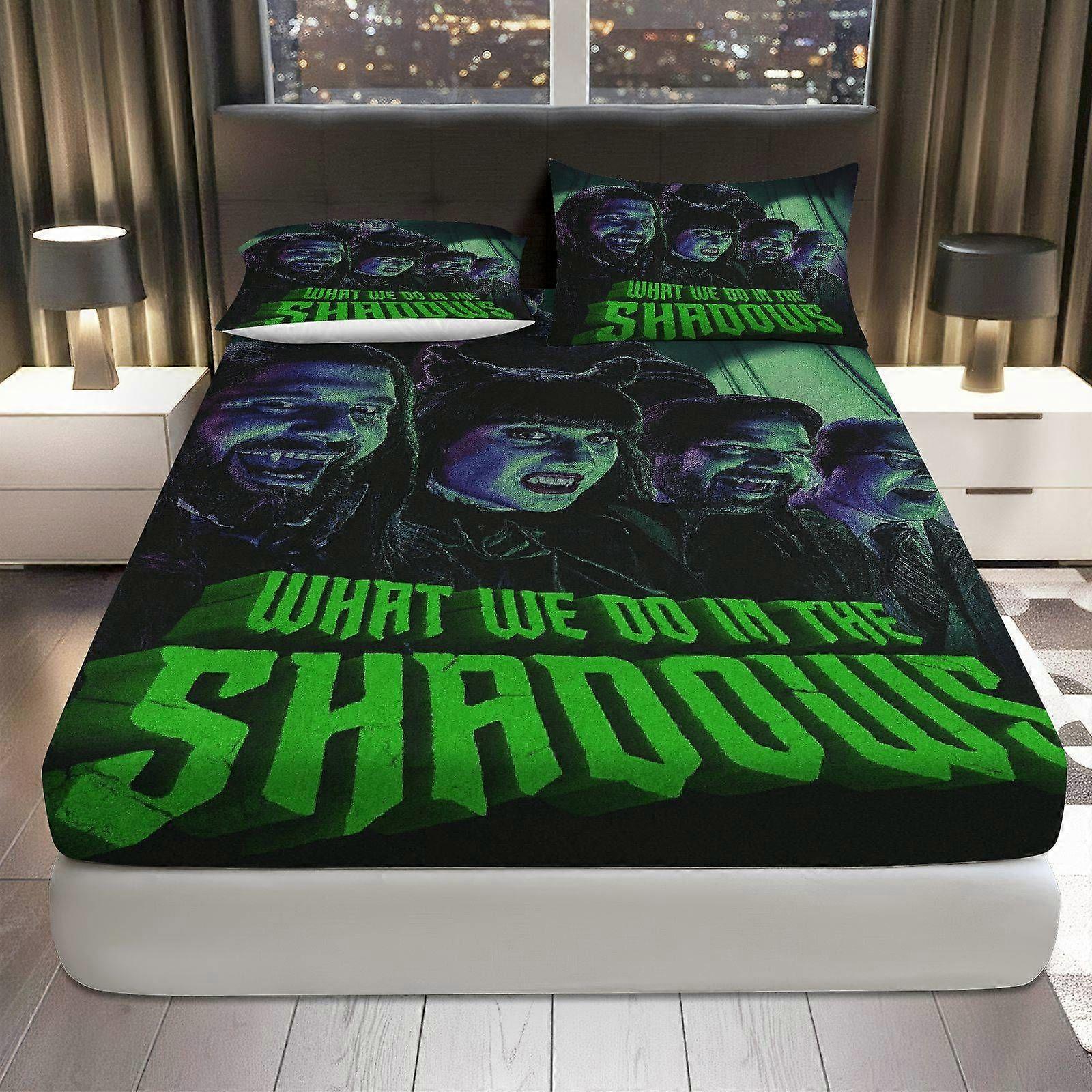 3pcs Horror Vampire Night Fitted Sheet Three Piece Set