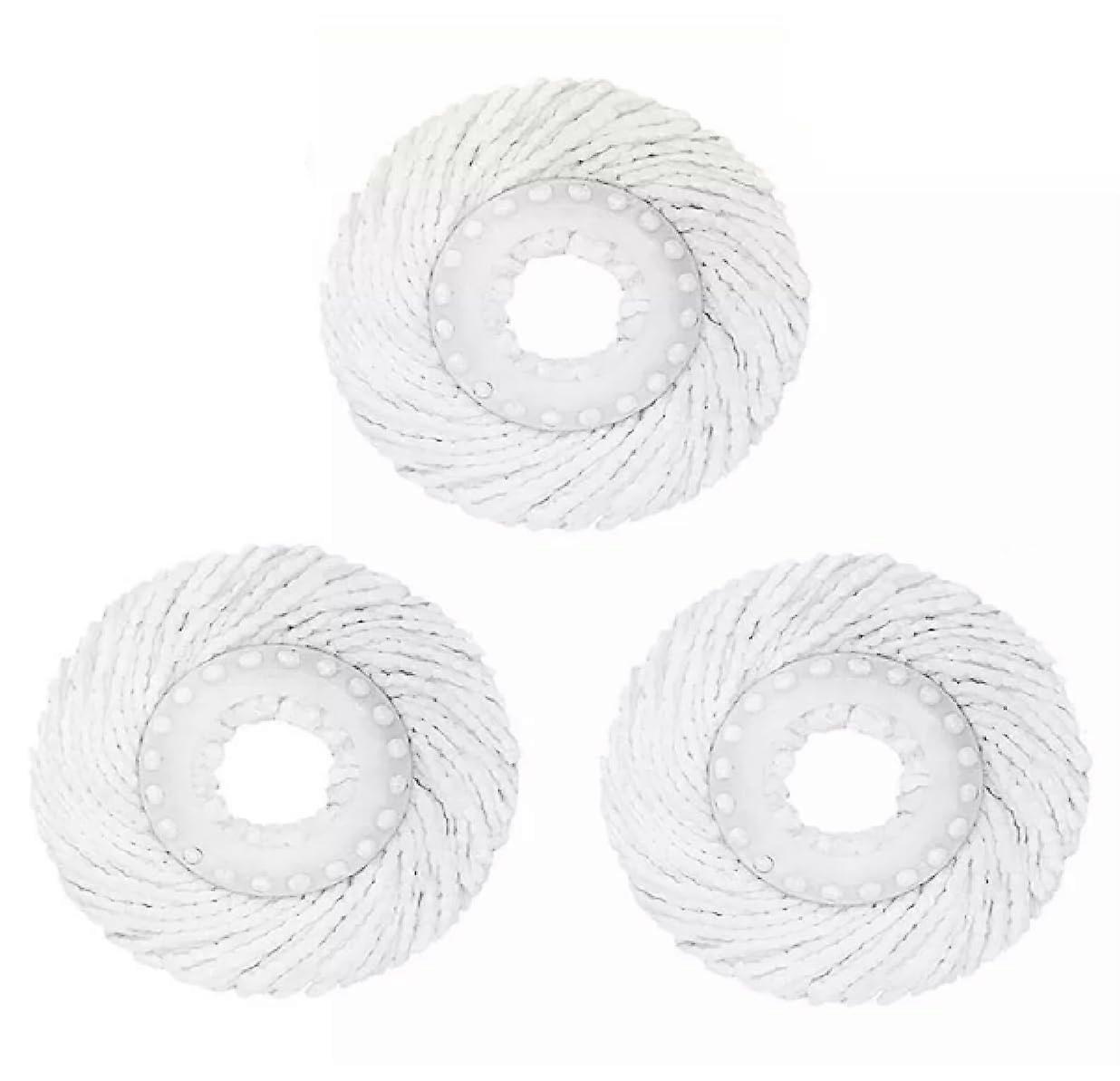 Spin Mop Replacement Head 3 Pack, Super Absorbent Microfiber Refill Fits OCedar 66.3 Inch