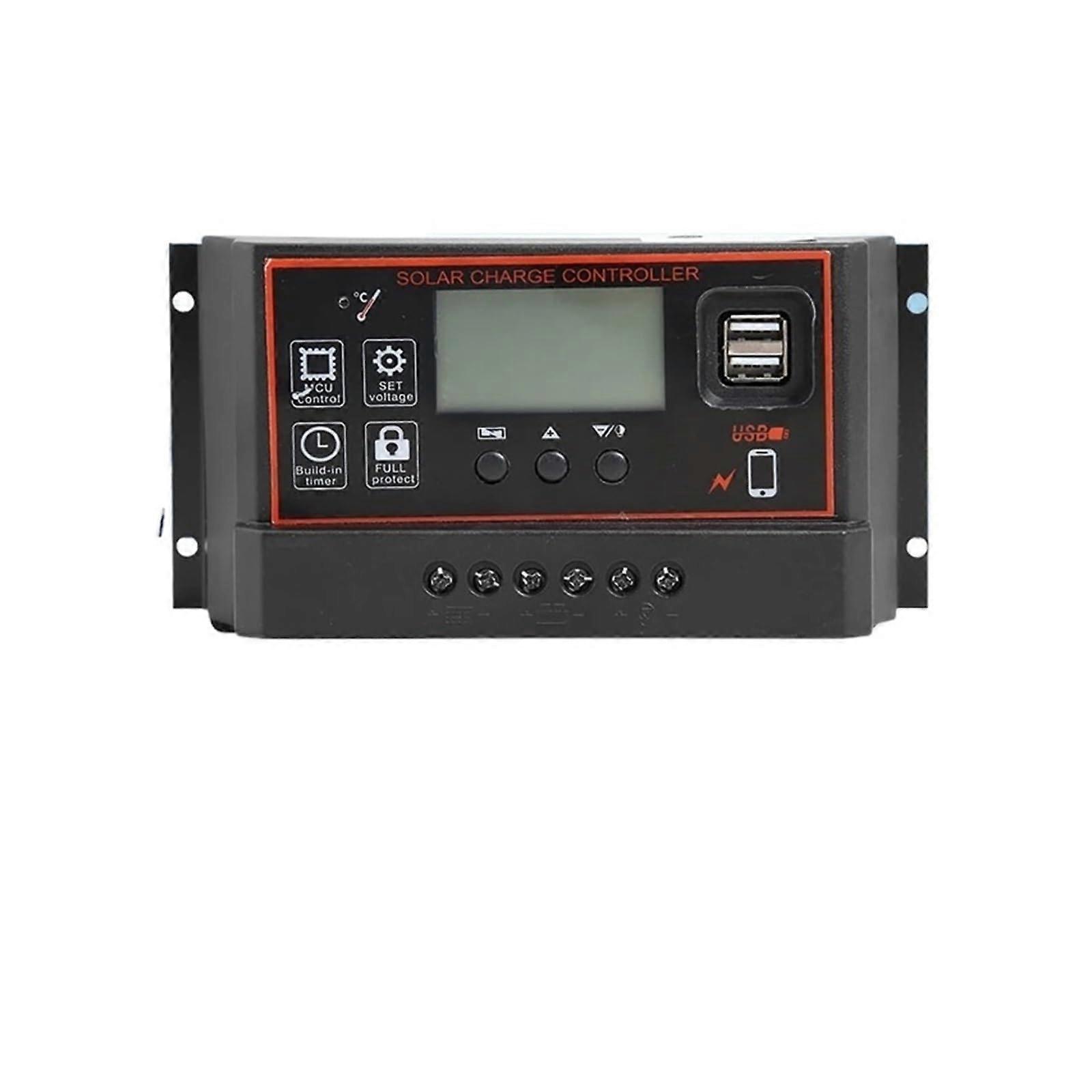100A 60A MPPT Solar Charge Controller with LCD Display Dual USB Battery Protection 12V 24V